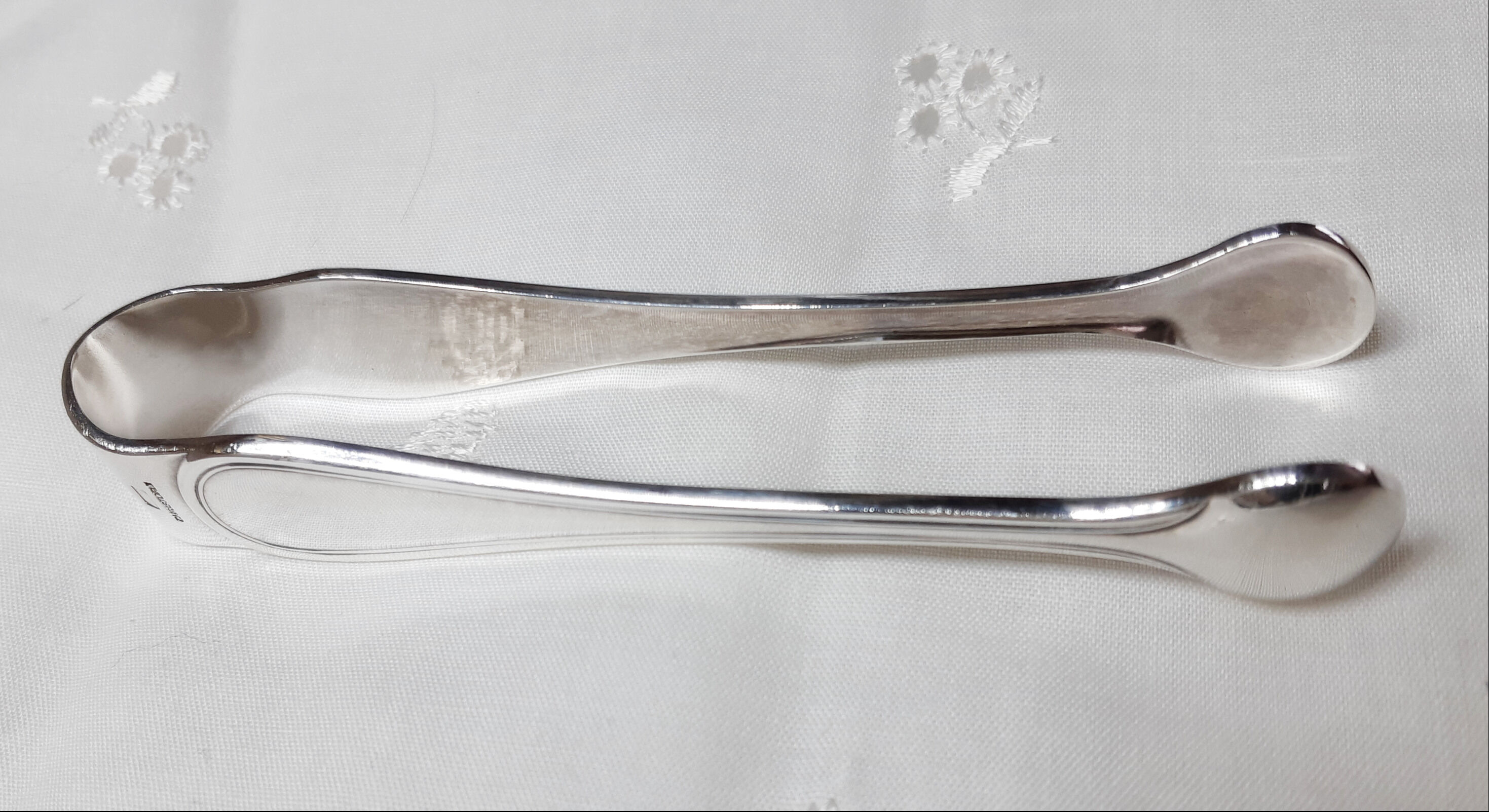 Christofle silver metal sugar tongs , Albi model