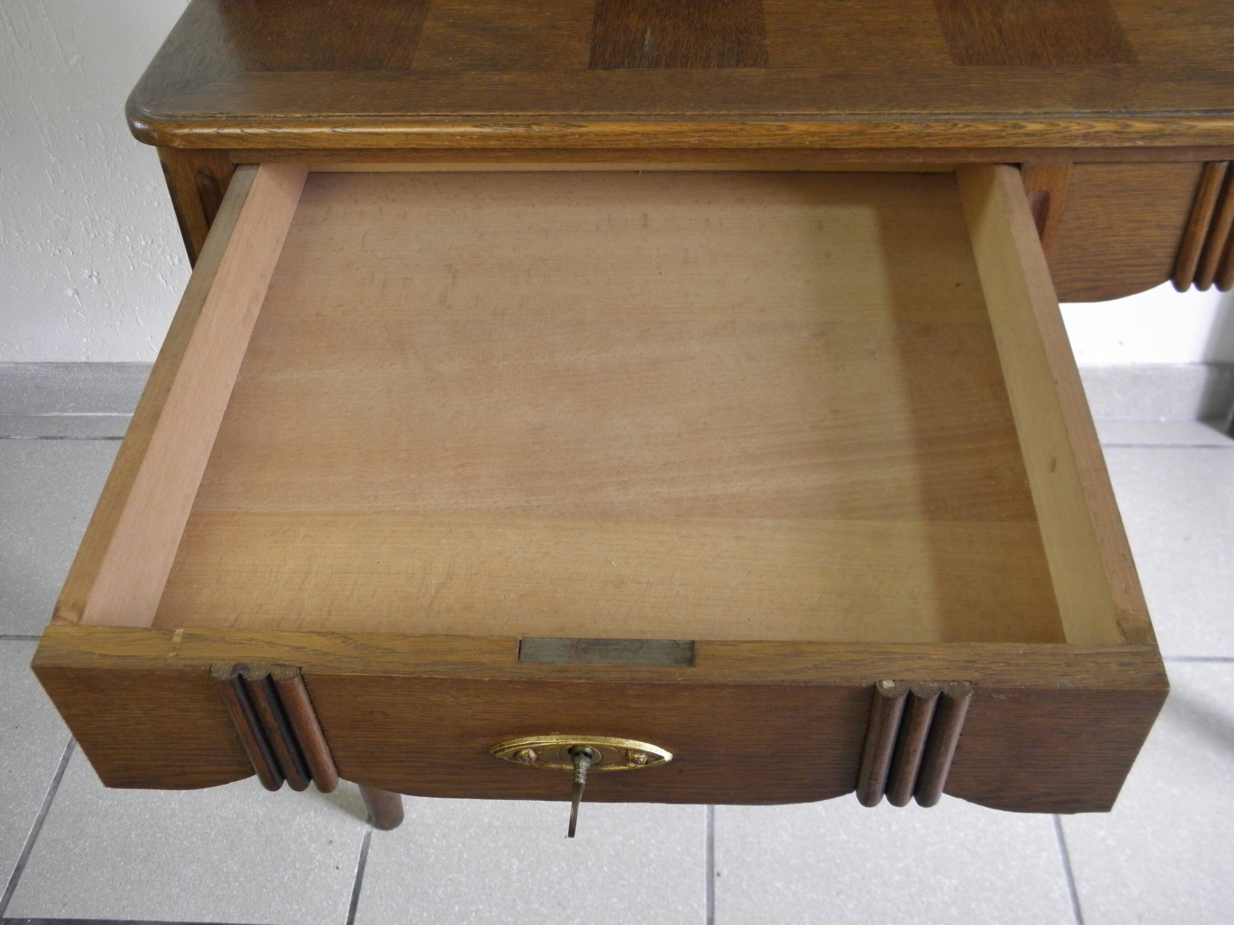 Art deco cylindrical desk