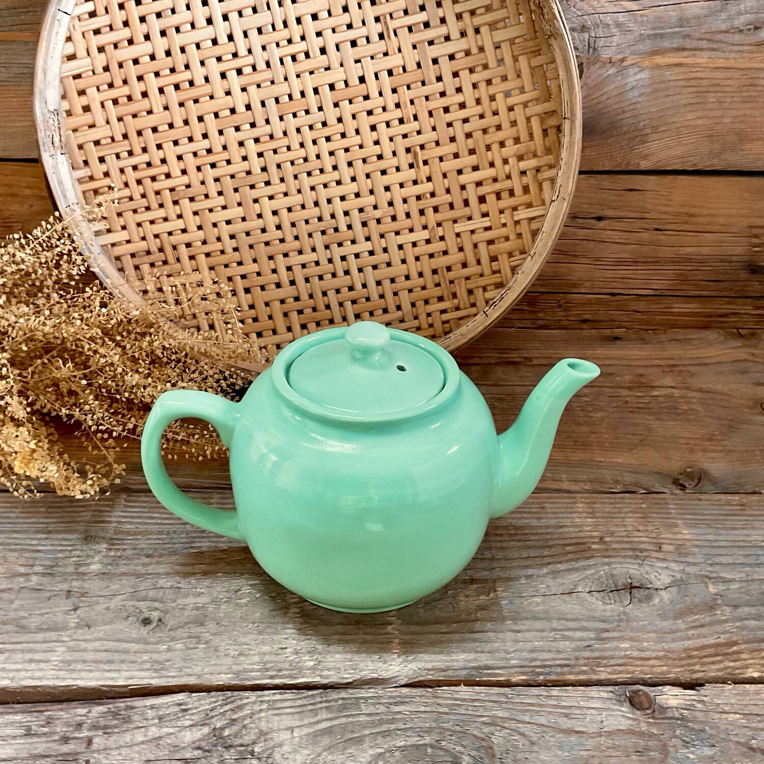 Vintage turquoise teapot