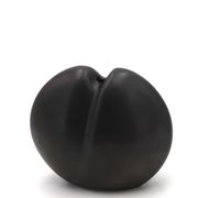 Vase noir en porcelaine de Jacqueline et Tim Orr, années 70