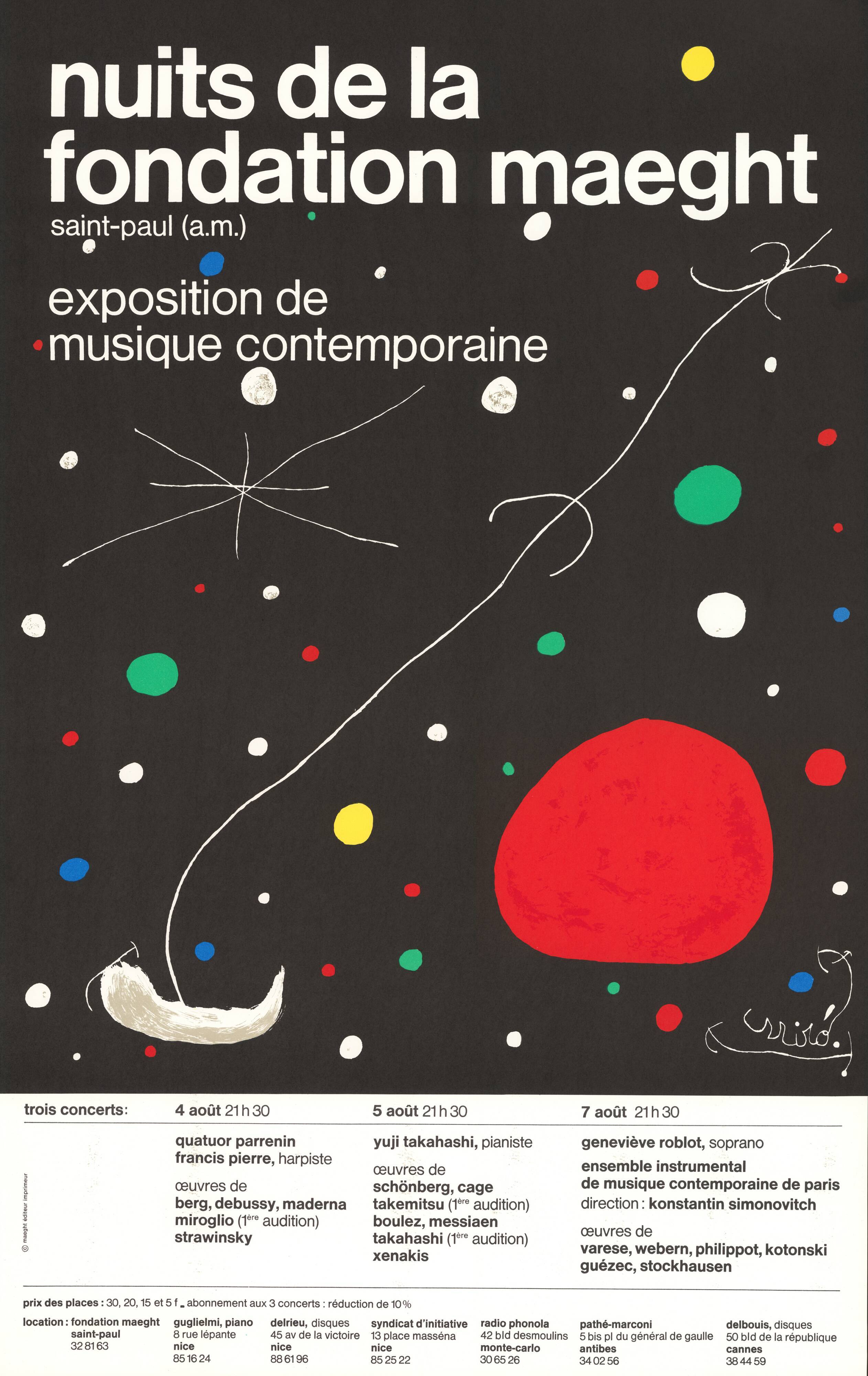Poster the nights of the Maeght foundation