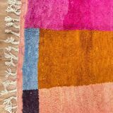 Pure wool Moroccan rug with colourful patterns, size 150 x 250 cm.