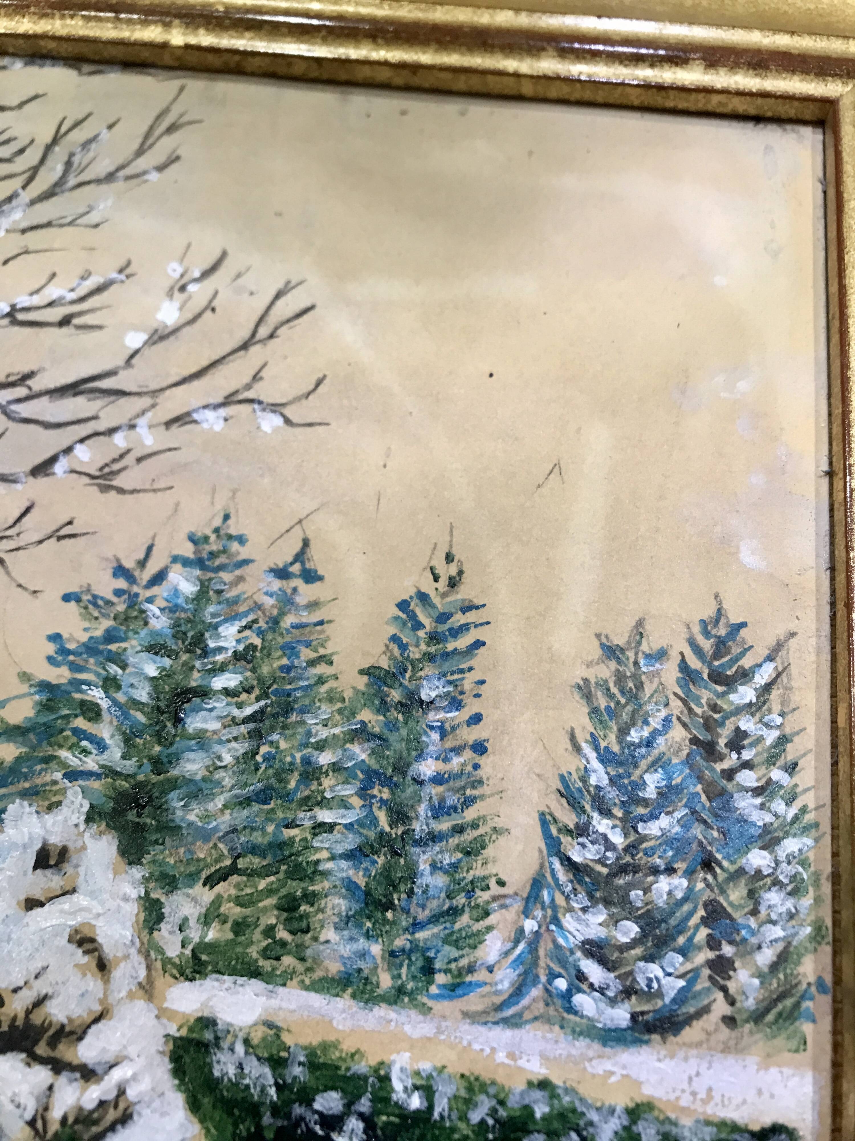 Acrylic Snow Landscape