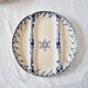 Special plate in iron earth from Sarraguemines Rouen model blue and white reliefs