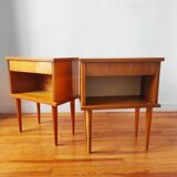 Pair of Scandinavian style bedside tables