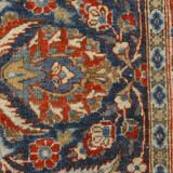 2x7 Navy Blue & Red Persian Runner Rug, 60x208Cm