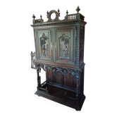 Buffet haut breton style Henri II en chêne massif, 1880