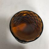 Service old decanter and its 6 glasses for orange juice - geometric vintage