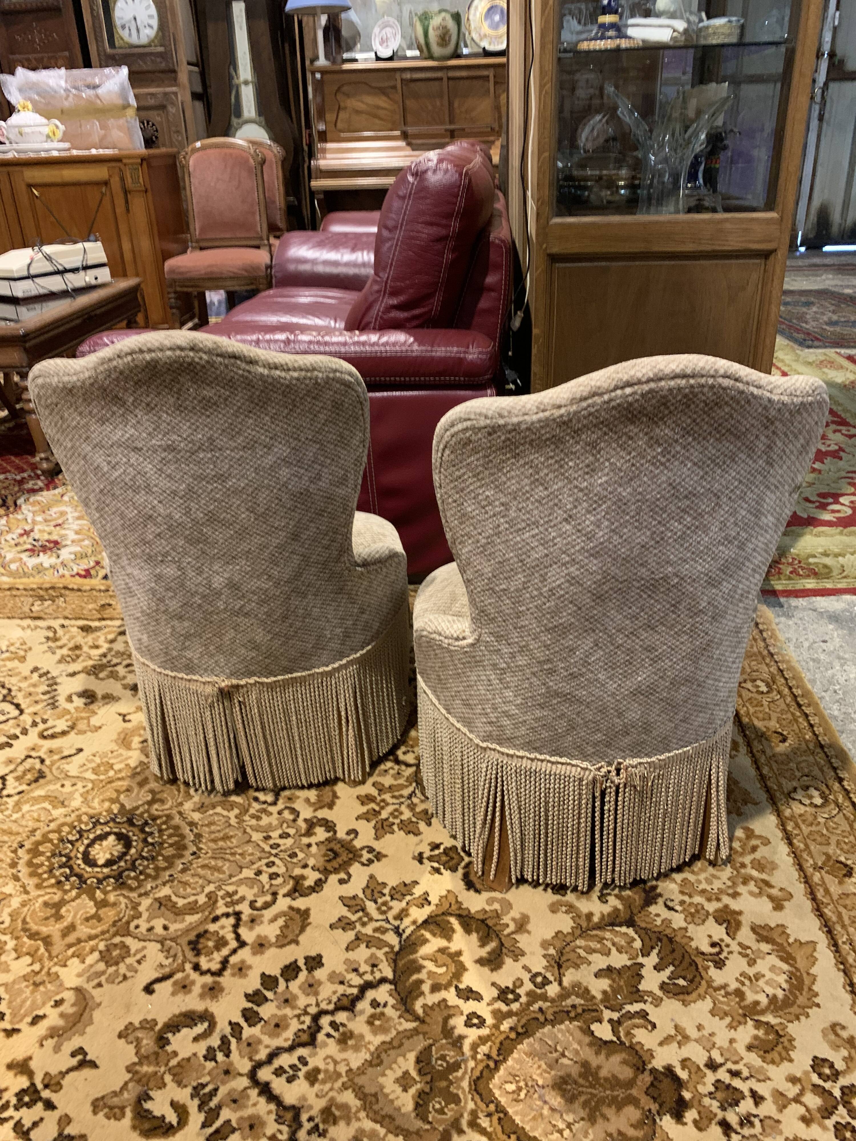 Fauteuils crapaud en velours