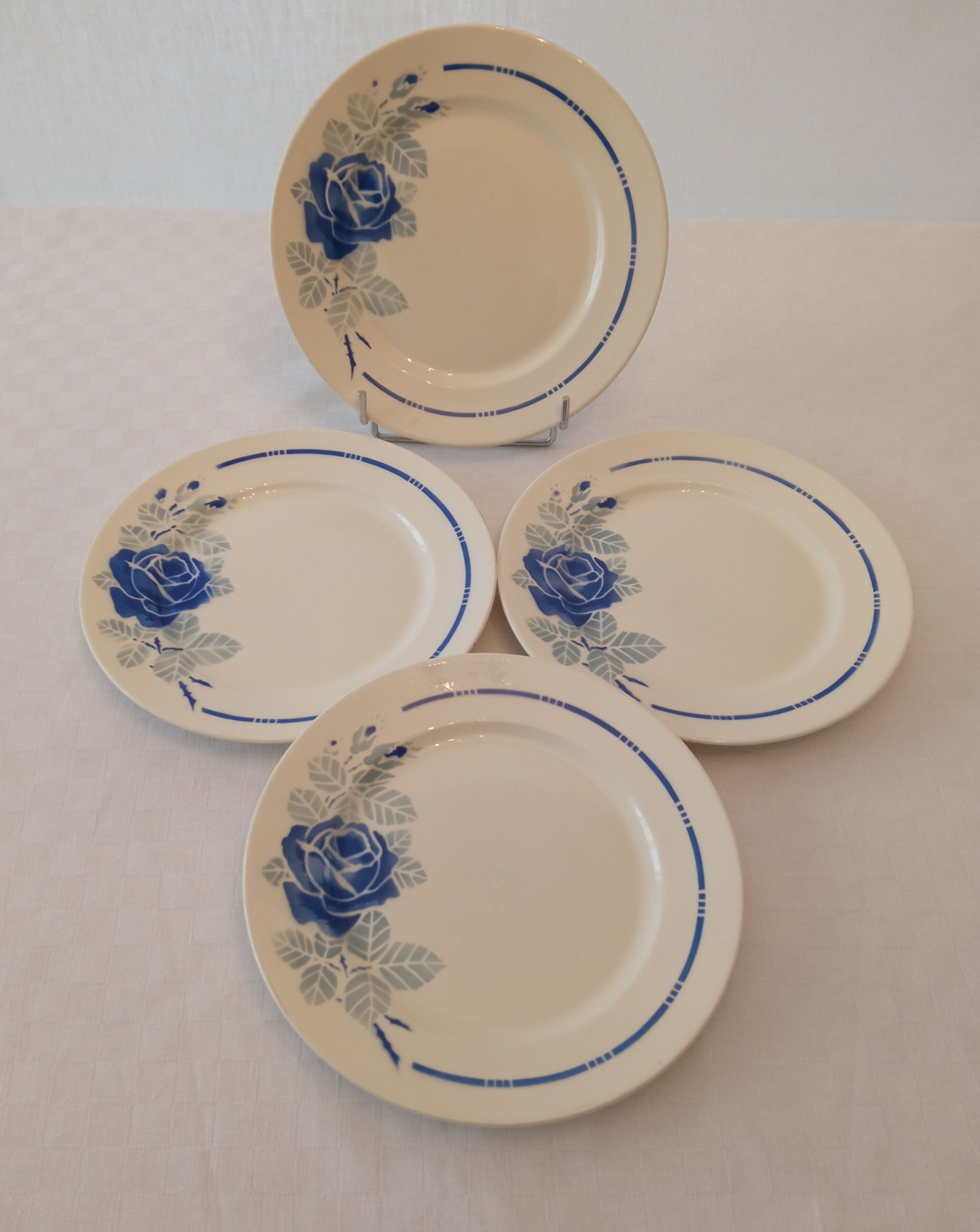 Flat plates in Badonviller earthenware