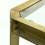 Set Model T09 Brass and Glass Side or Coffee Tables by Peter Ghyczy 1970s