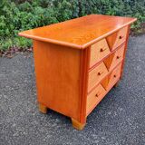 1960s rattan chest of drawers