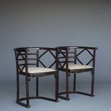 Model 728 'Fledermaus' chairs attributed to Josef Hoffmann for J & J Kohn,