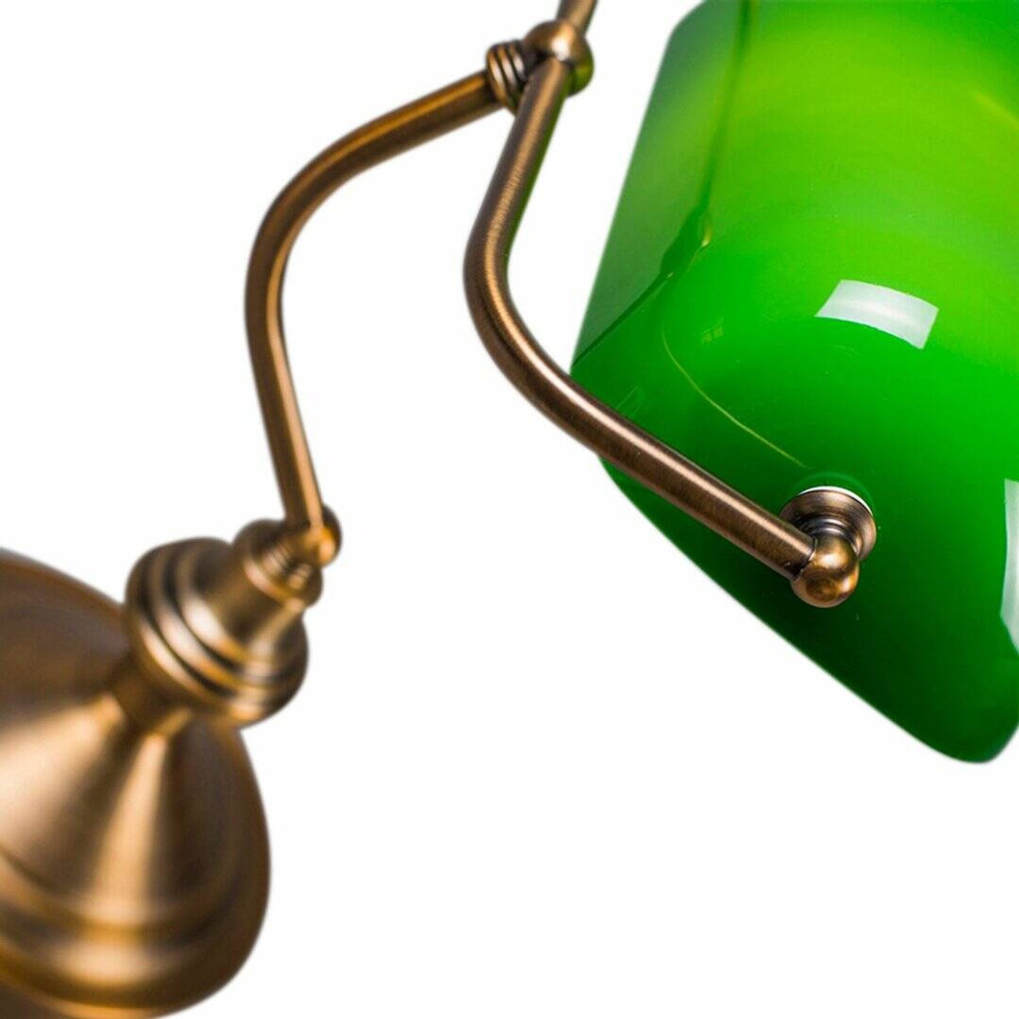 Notary banker desk lamp brass matte