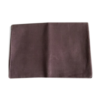 Nappe de cuisine en lin mauve 104x64