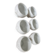 6 white porcelain lion head soup bowls