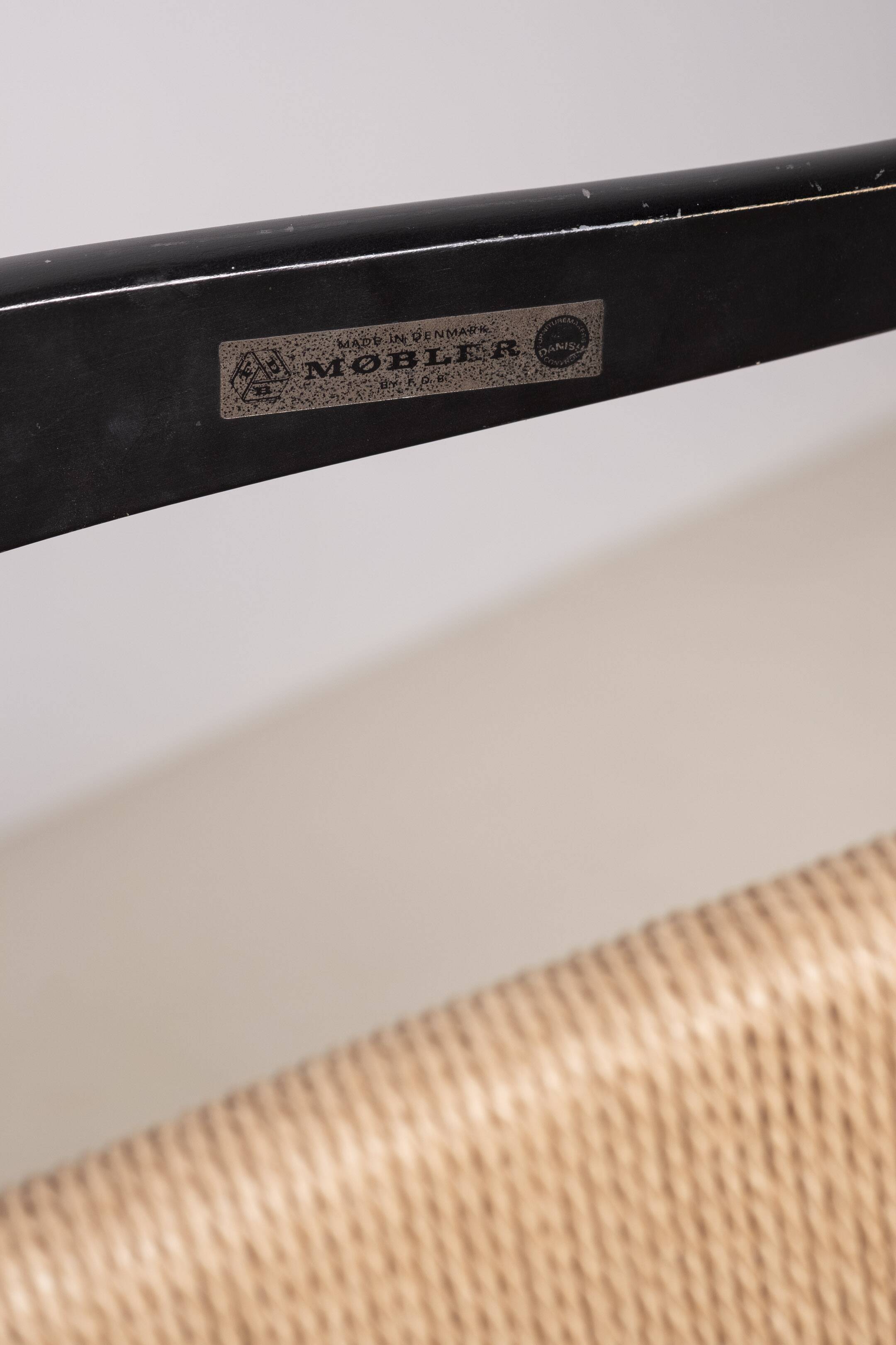 Hans J. Wegner J16 Black Rocking Chair, 1969 FDB