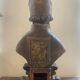Bust of bishop in reliquary in silver wood xviith