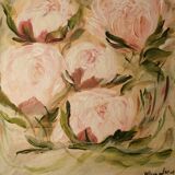 Signed flower painting with certificate of authenticity