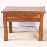Side table in natural Burmese teak