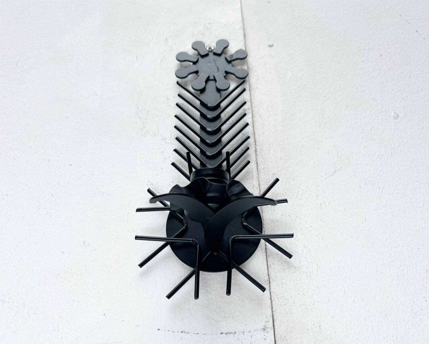 Mid-century modern Danish candle holders in metal and glass by Dantoft, 1960s, set of 2.