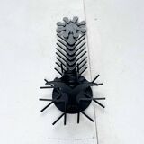 Mid-century modern Danish candle holders in metal and glass by Dantoft, 1960s, set of 2.