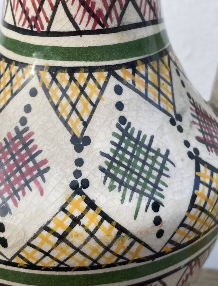 Moroccan artisanal safi vase