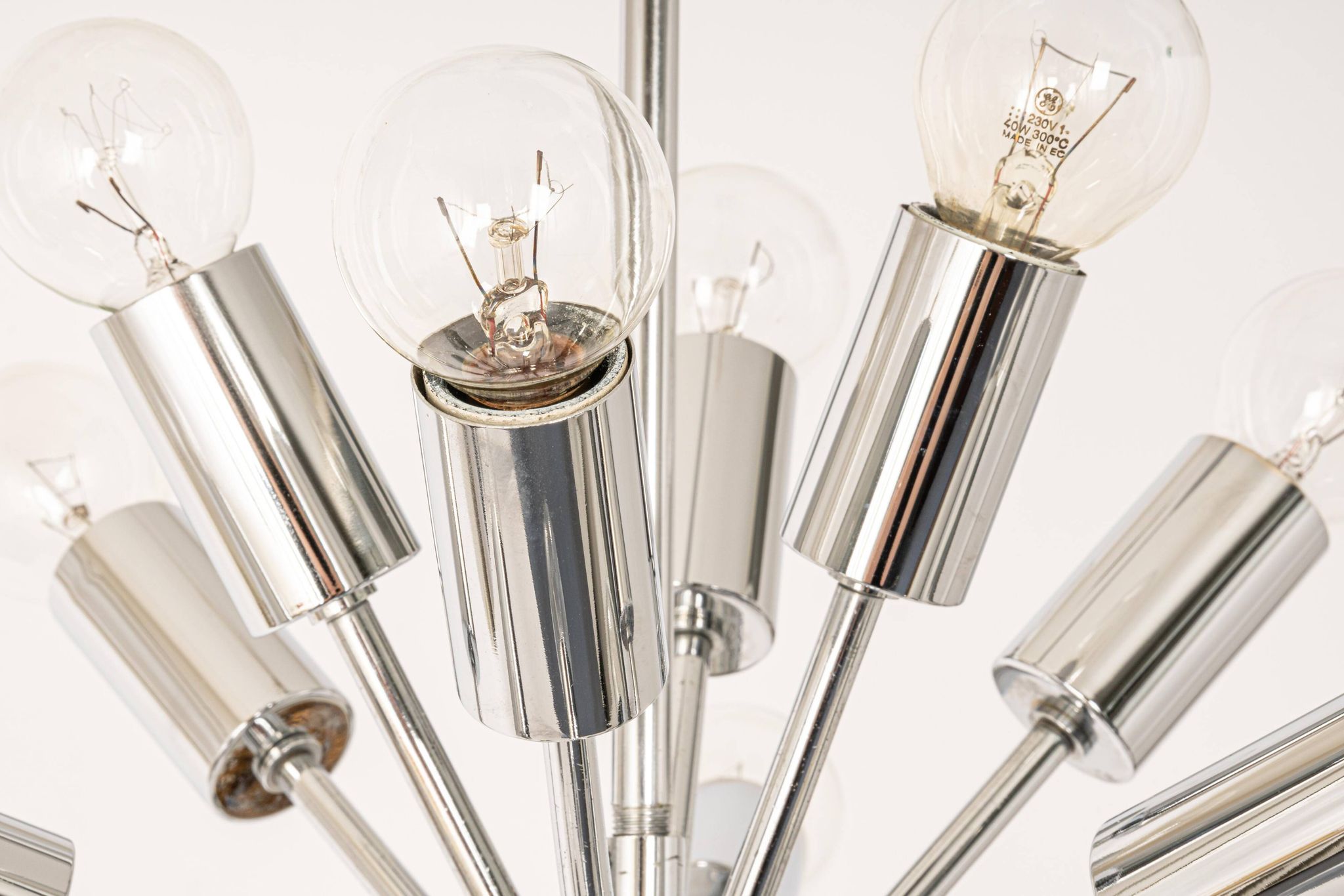 Small Atomium Sputnik space chrome pendant by Cosack, Germany, 1970s.