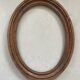 Oval old wooden frame