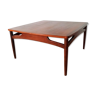 Square Scandinavian teak coffee table