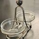 1 old aperitif server in metal and glass