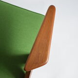 Fauteuil vintage "Bunny" années 1960, vert printemps