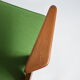 Vintage armchair "Bunny" 1960s, spring green