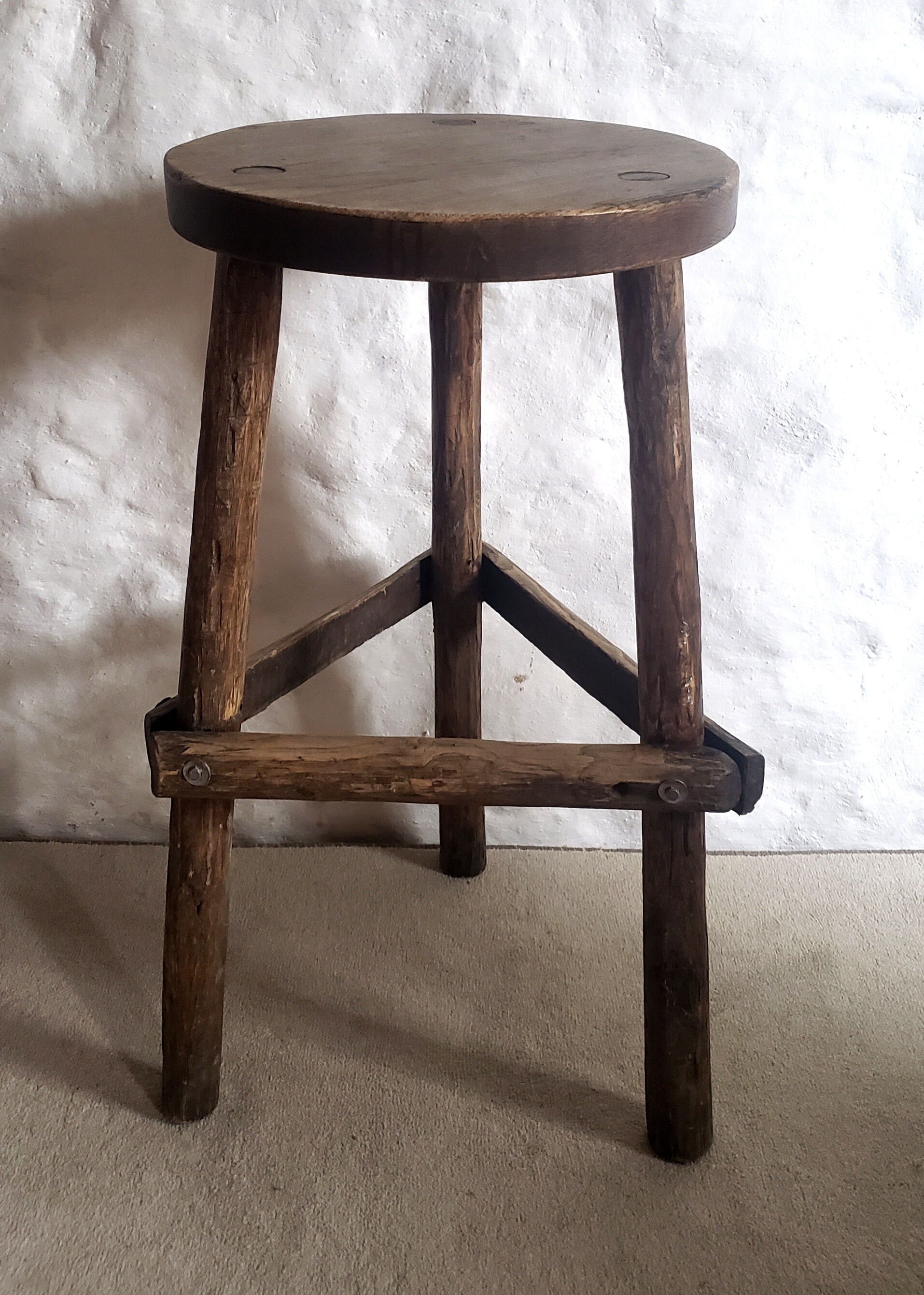 High brutalist stool