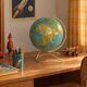 Vintage 1960 terrestrial globe by Girard Barrère in cream - 35 cm
