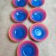 Set of 7 vintage coloured Luminarc bowls