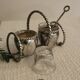 Silver-plated metal salt and pepper shakers