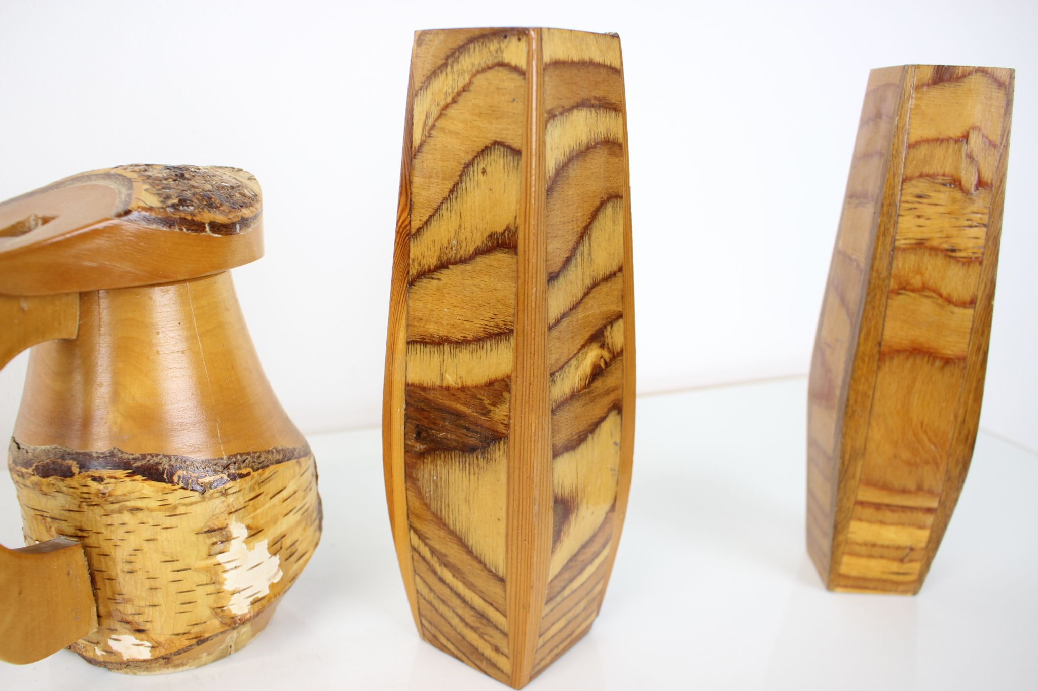 Articles en bois faits à la main années 1950, Tchécoslovaquie