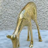 Vintage fawn solid brass animal