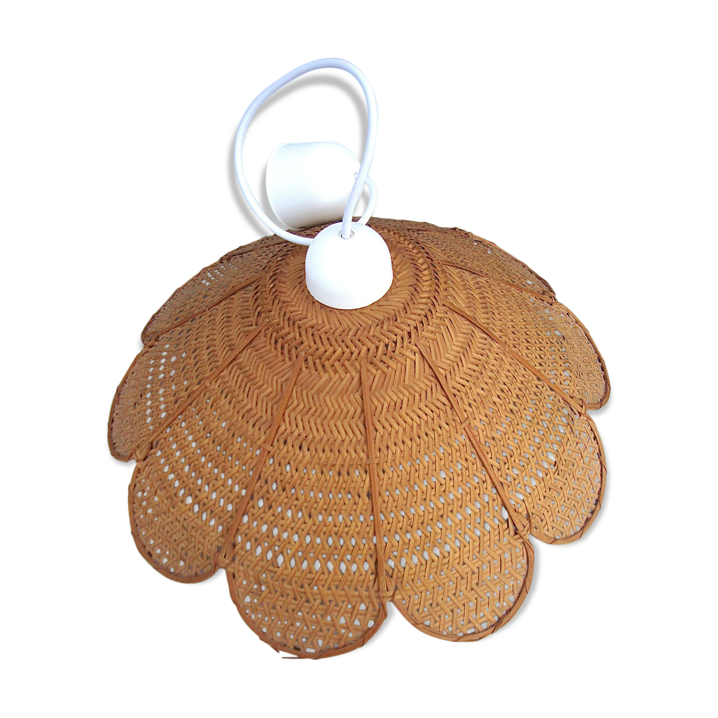 Vintage rattan flower hanging
