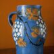 pichet céramique vintage, cruche céramique bleu, carafe