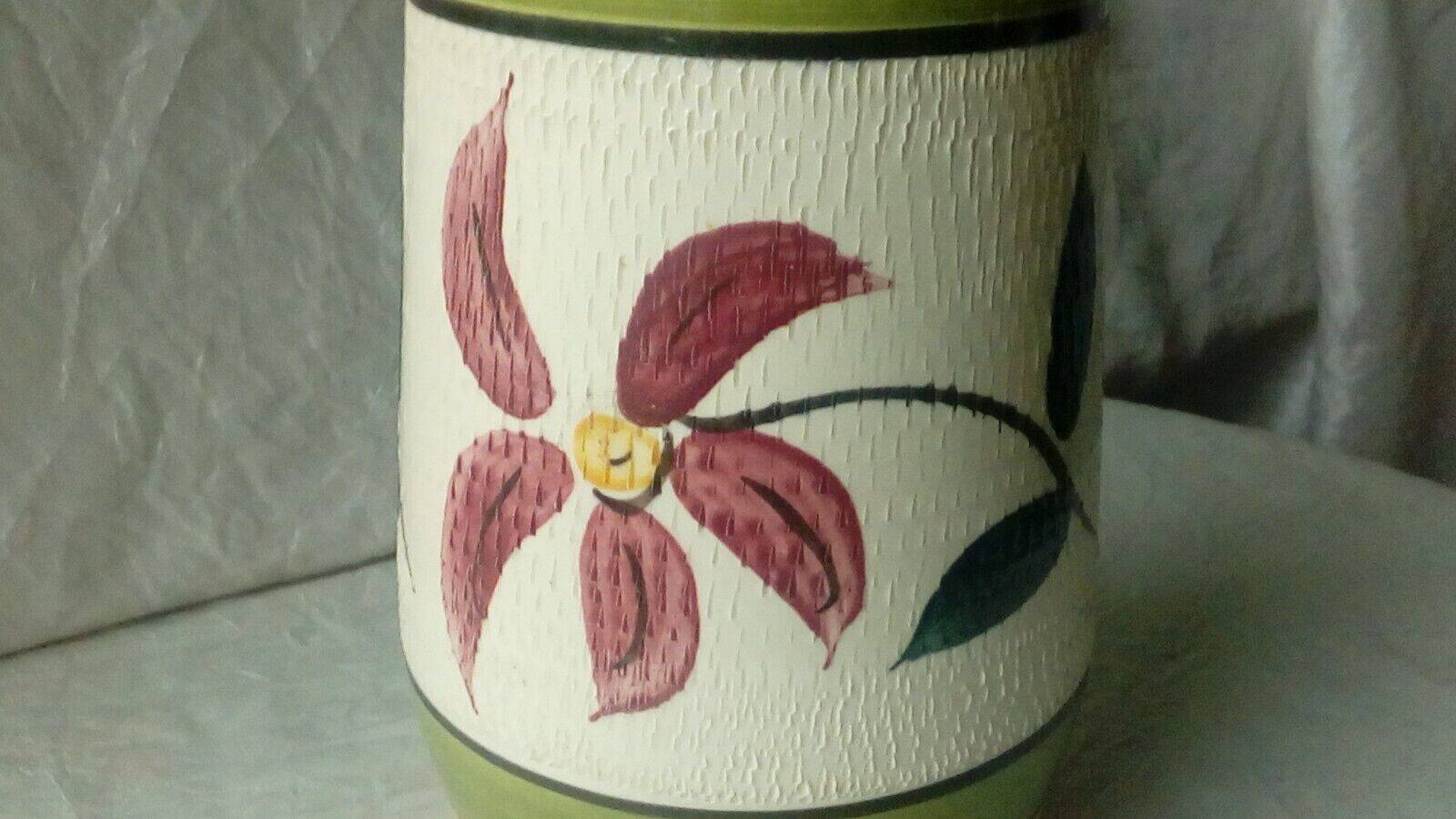 West germany ceramic vase vintage floral decor year 1960