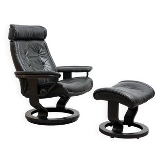 Fauteuil de relaxation scandinave avec repose-pieds, stressless