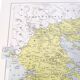 Old map Greece Crete 43x43cm from 1950