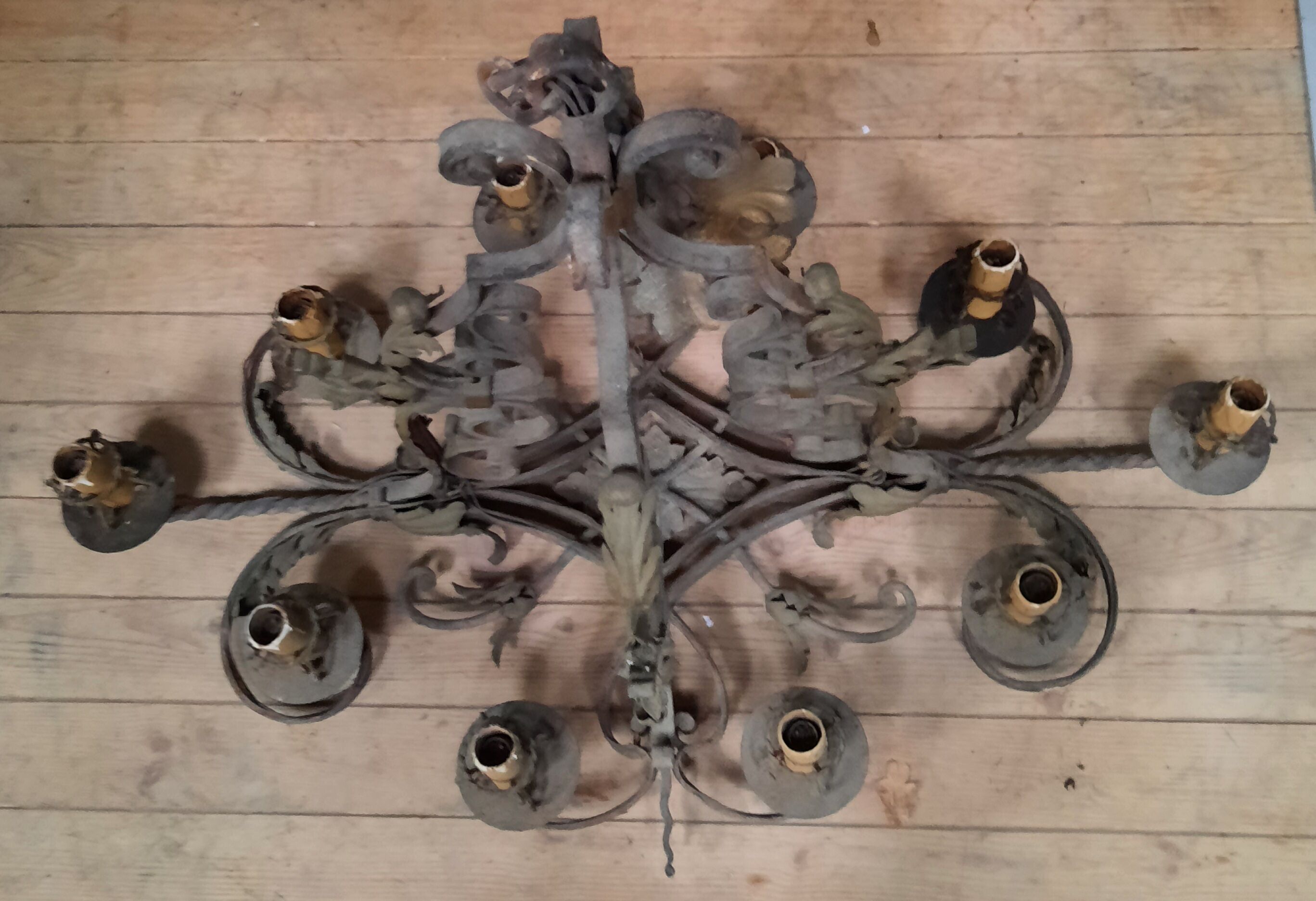 wrought iron chandelier medieval style