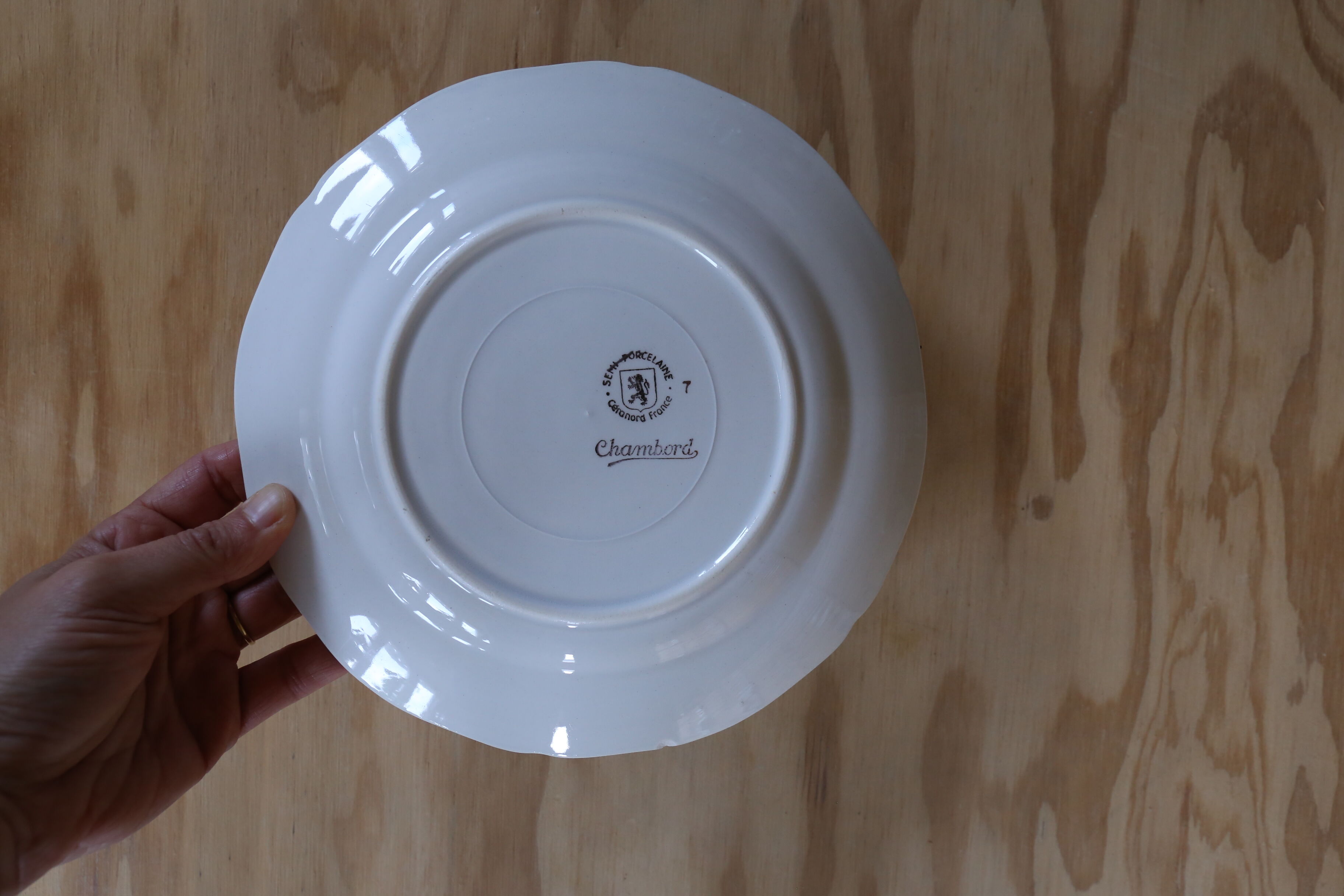 Vintage plates aqua/mint edge Ceranord