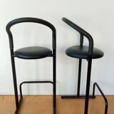 Paire de tabouret de bar post-moderne, Amisco, années 80
