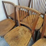 Vintage STOL Kamnik Wooden Dining Chair: 1960s Yugoslavia Bistro Style