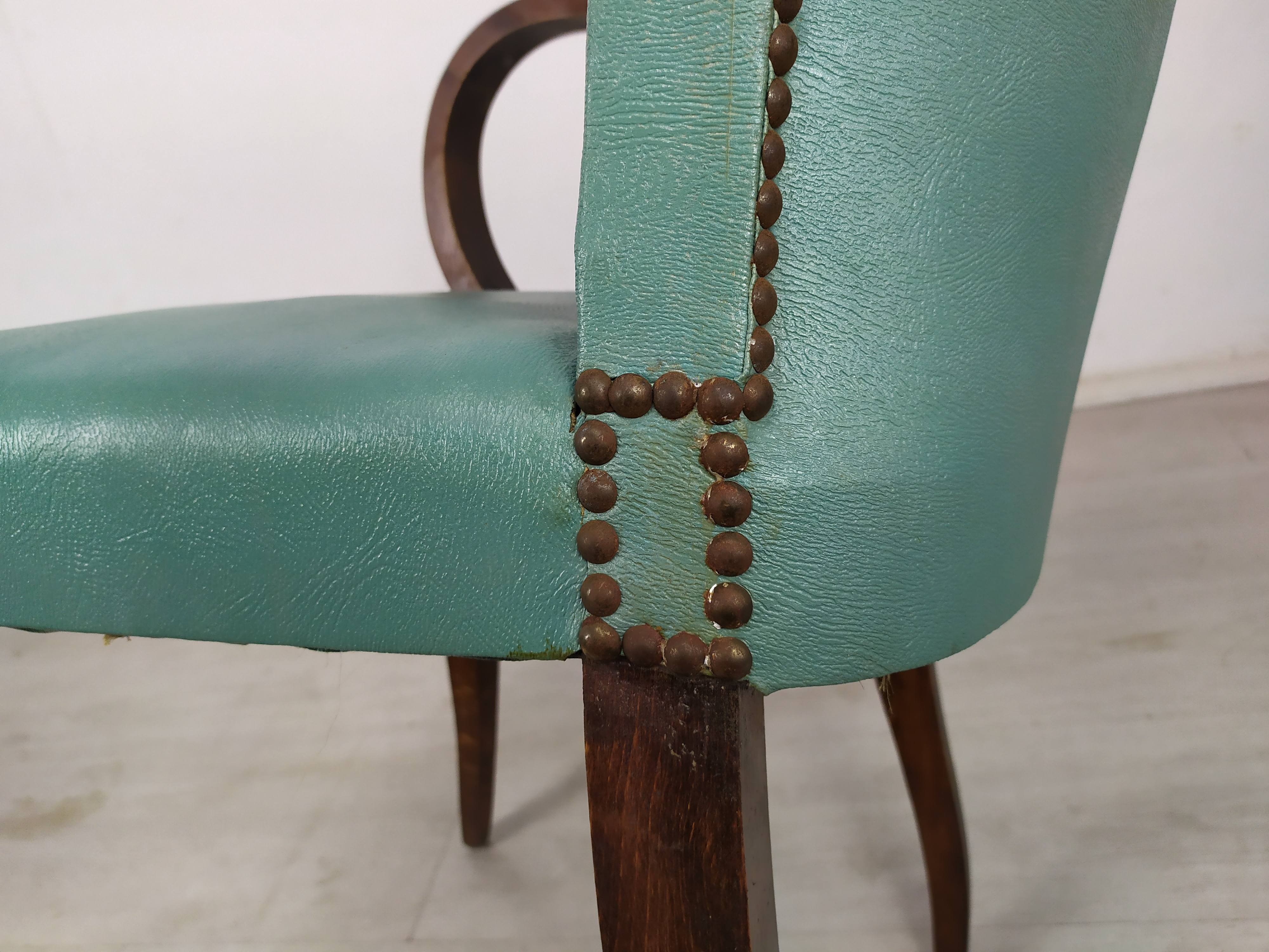 5 art deco bridge armchairs