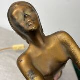 Lampe à poser femme drapée 1980